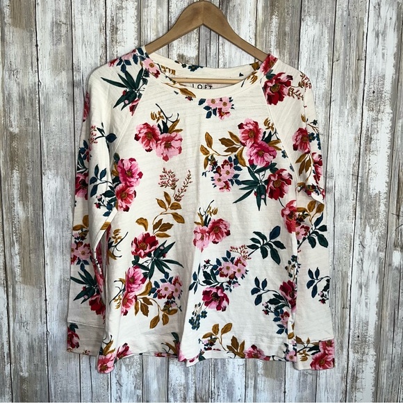 Loft Cream Floral Sweatshirt - Picture 2 of 6